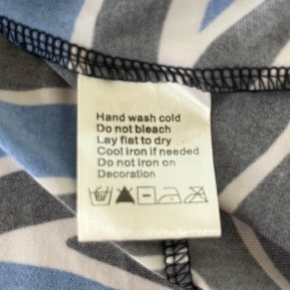 La Belle Halter Dress Womens Small Blue Black Short Padded Summer - Picture 7 of 8